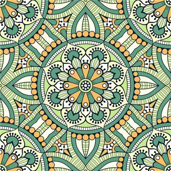 Floral Wallpaper Peel and Stick Wallpaper Boho Green, 17.3"X118"